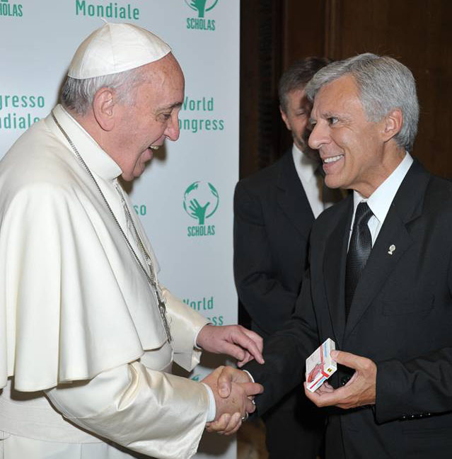 El Papa Francisco y Rosetti en Roma.