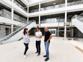 Juan Andreotti recorrió la última etapa de la obra del Hospital Municipal