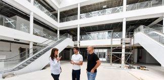 Juan Andreotti recorrió la última etapa de la obra del Hospital Municipal