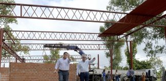 Julio Zamora supervisó el avance de obras del Hospital de Diagnóstico Inmediato de Benavídez