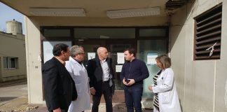 Hospital San Martín: Scarsi recorrió las obras del pabellón del quemado