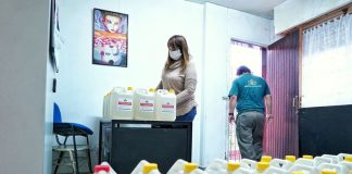 Echeverria: entregan 800 litros de alcohol en gel a instituciones educativas