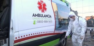 San Fernando: sanitización de ambulancias para prevenir el coronavirus