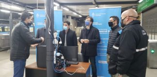 El Municipio instaló una cámara de detección de temperatura corporal en la estación de Morón