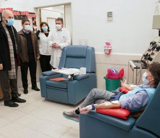 CABA: donación de plasma en el Hospital Alvarez