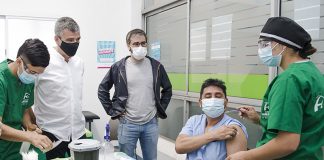 Hurlingham: Zabaleta supervisó el inicio del plan de vacunación contra el Covid-19
