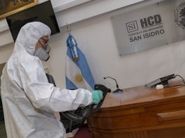 Covid-19: por casos positivos sanitizan el HCD de San Isidro