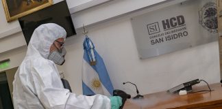 Covid-19: por casos positivos sanitizan el HCD de San Isidro