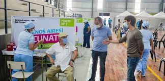 San Fernando: comenzó la vacunación contra el Covid-19 en el nuevo Microestadio