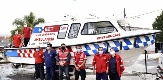 El Municipio incorporó una nueva lancha ambulancia al Sistema de Emergencias de Tigre