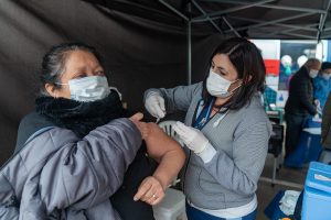 Vacunación antigripal en vía pública