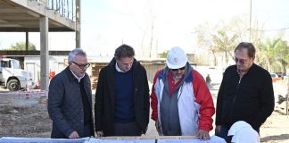 Tigre: Julio Zamora y Gabriel Katopodis recorrieron la obra del Hospital de Alta Complejidad